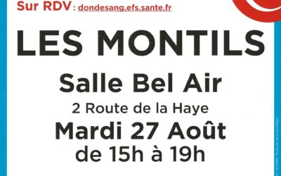 27/08 – Don du sang à partir de 15h (sur inscriptions)