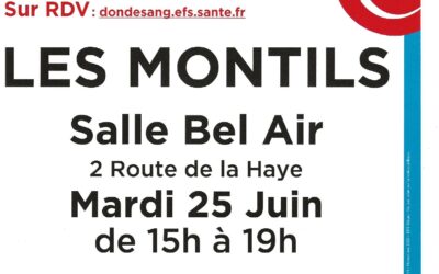 25/06 – Collecte de Sang de 15h à 19h sur rdv